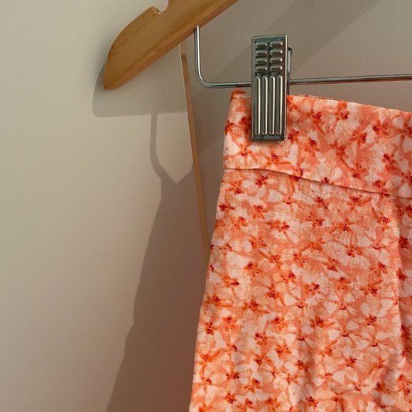 NWT H&M Size 0 Coral Floral High Waisted Skirt - Picture 4 of 4